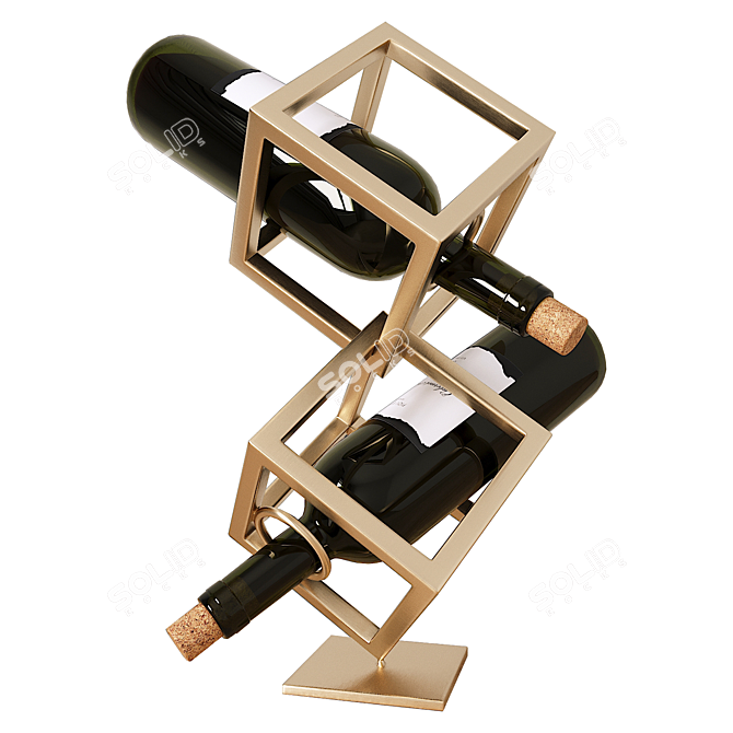 Elegant Dionysus Wine Stand 3D model image 8