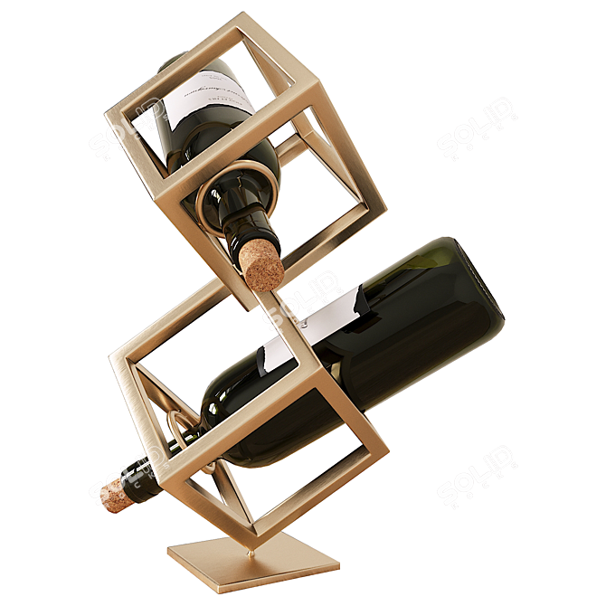 Elegant Dionysus Wine Stand 3D model image 9