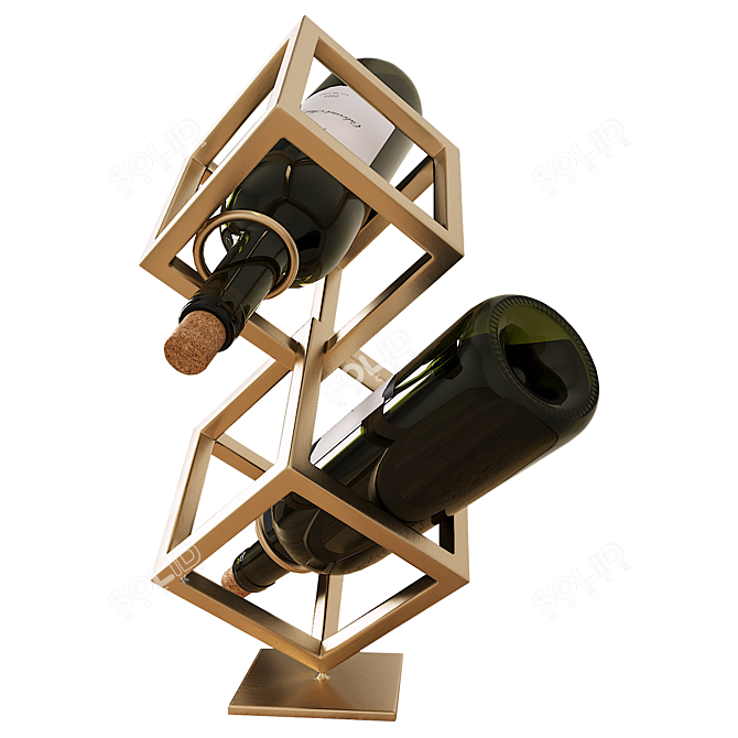 Elegant Dionysus Wine Stand 3D model image 11