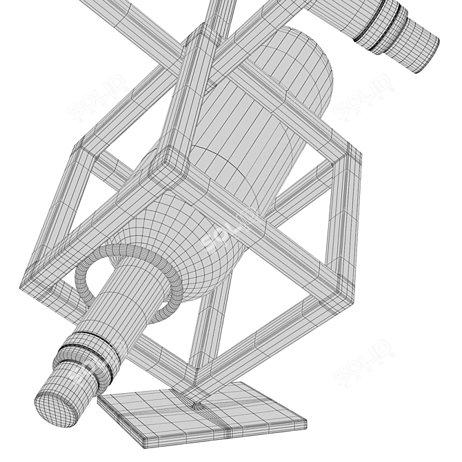 Elegant Dionysus Wine Stand 3D model image 12