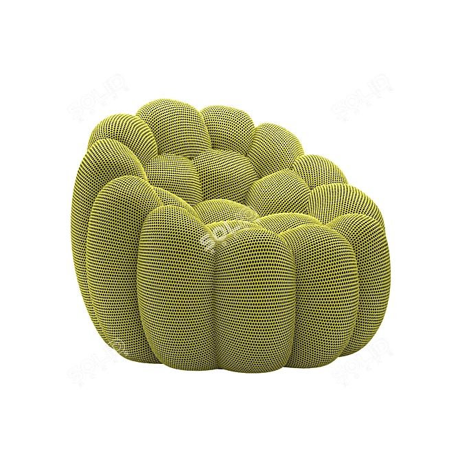 Bubble Pivoting Armchair: Modern Elegance for Maximum Comfort 3D model image 1