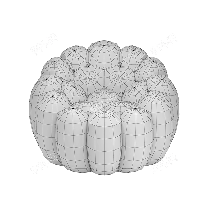 Bubble Pivoting Armchair: Modern Elegance for Maximum Comfort 3D model image 4