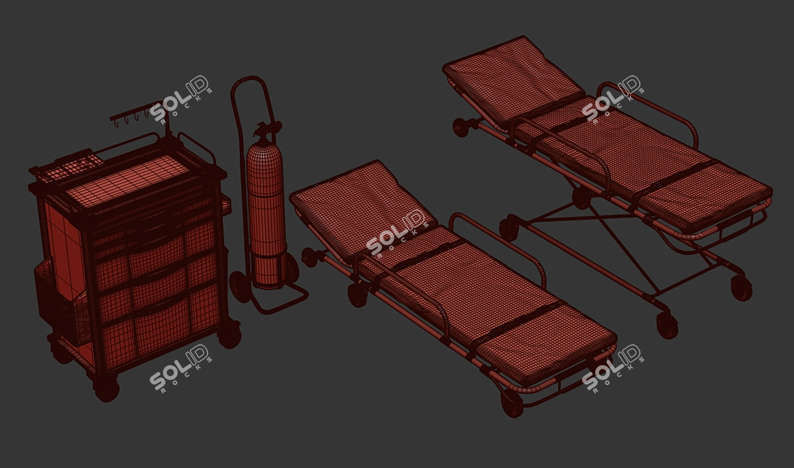 Versatile Hospital Equipment Bundle 3D model image 5