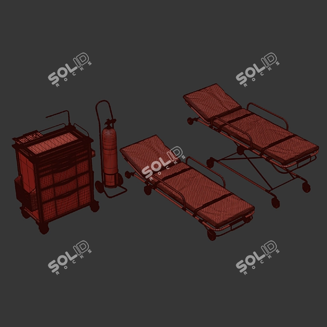 Versatile Hospital Equipment Bundle 3D model image 10