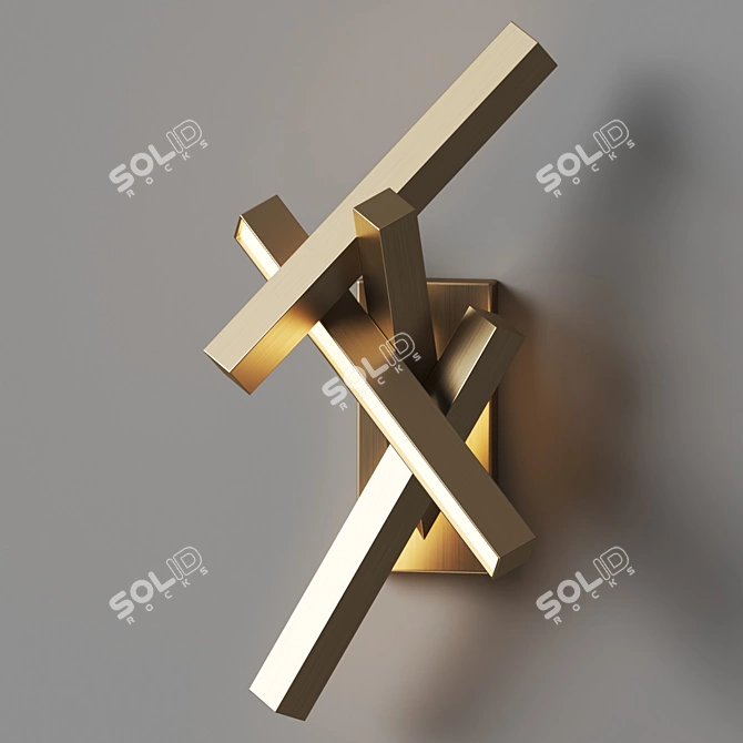 Title: Chaos Modern Forms Wall Sconce 3D model image 3