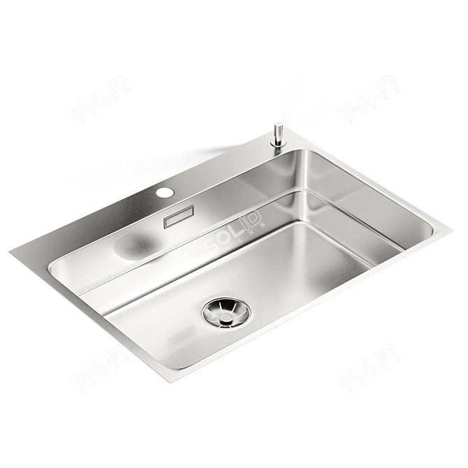 Blanco ETAGON 700-IF/A: Sleek & Stylish Stainless Steel Sink 3D model image 1