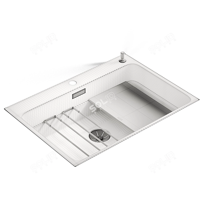 Blanco ETAGON 700-IF/A: Sleek & Stylish Stainless Steel Sink 3D model image 4