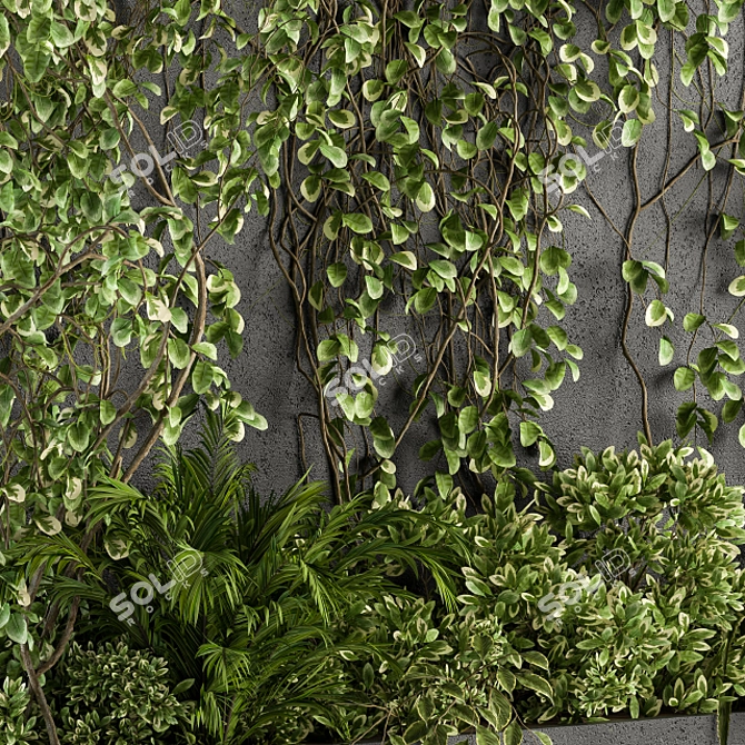 Evergreen Wall - Outdoor Vertical Garden 3D model image 4