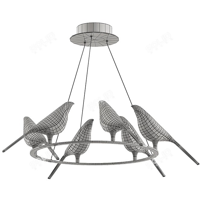 Modern Nomi Ch Designer Lamp 3D model image 2