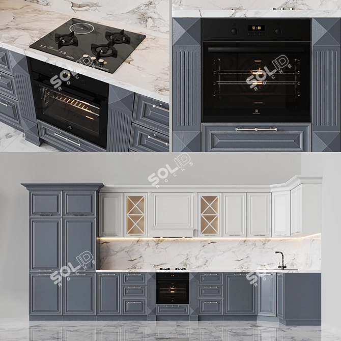 Sleek Exhaust Hood for Modern Kitchen 3D model image 2