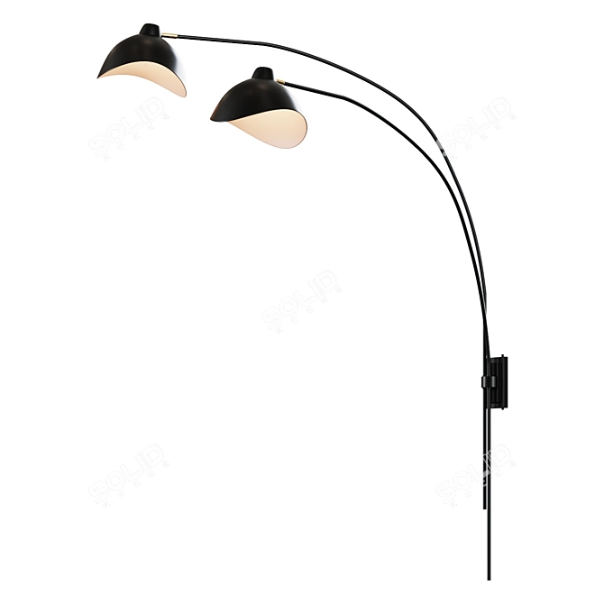 Elegant Eichholtz Wall Lamp 3D model image 1