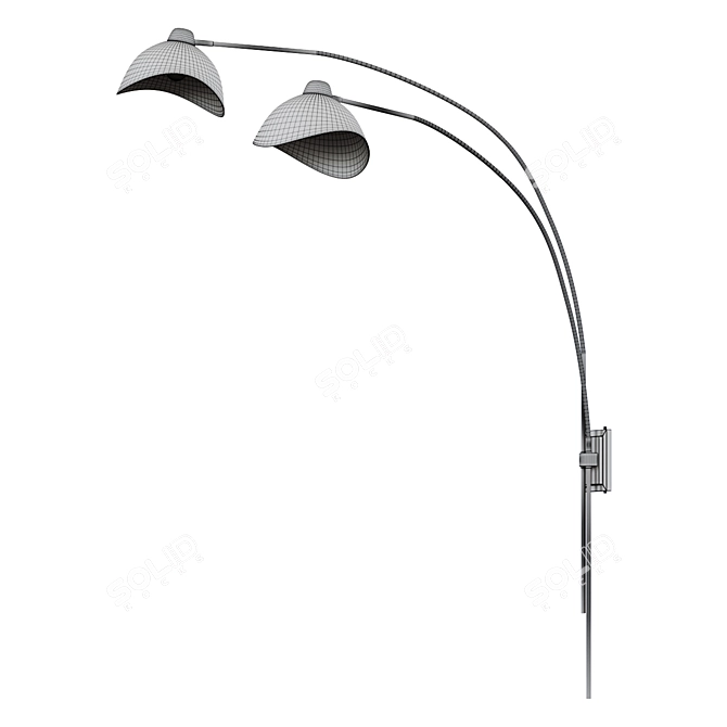 Elegant Eichholtz Wall Lamp 3D model image 2