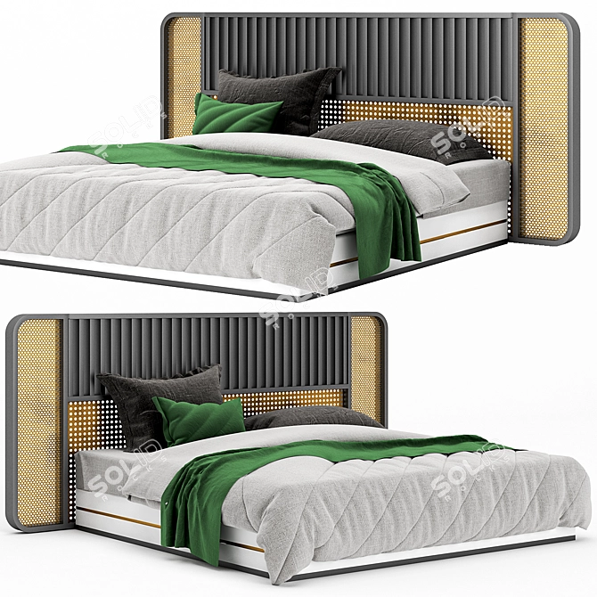 Luxury Minotti Bed: 3D-Modeled & Rendered with Vray 3D model image 1