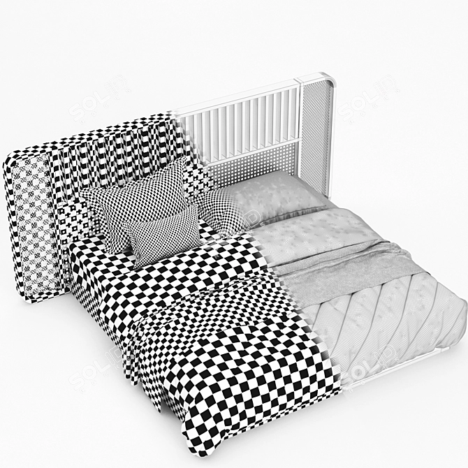 Luxury Minotti Bed: 3D-Modeled & Rendered with Vray 3D model image 4