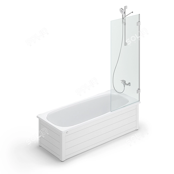 Luxury Bath Set: Gustavsberg, Ideal, Villeroy & Boch 3D model image 2