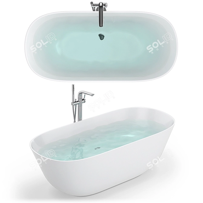 Luxury Bath Set: Gustavsberg, Ideal, Villeroy & Boch 3D model image 4