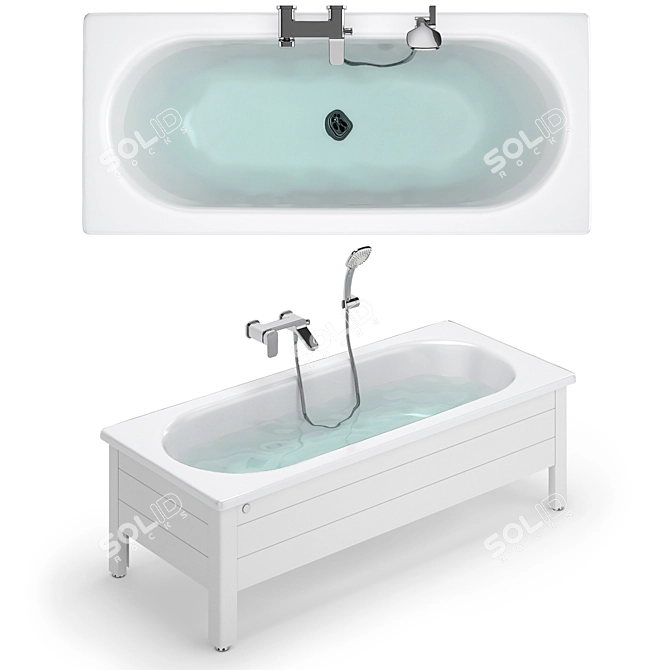 Luxury Bath Set | Gustavsberg, Ideal, Villeroy & Boch 3D model image 2