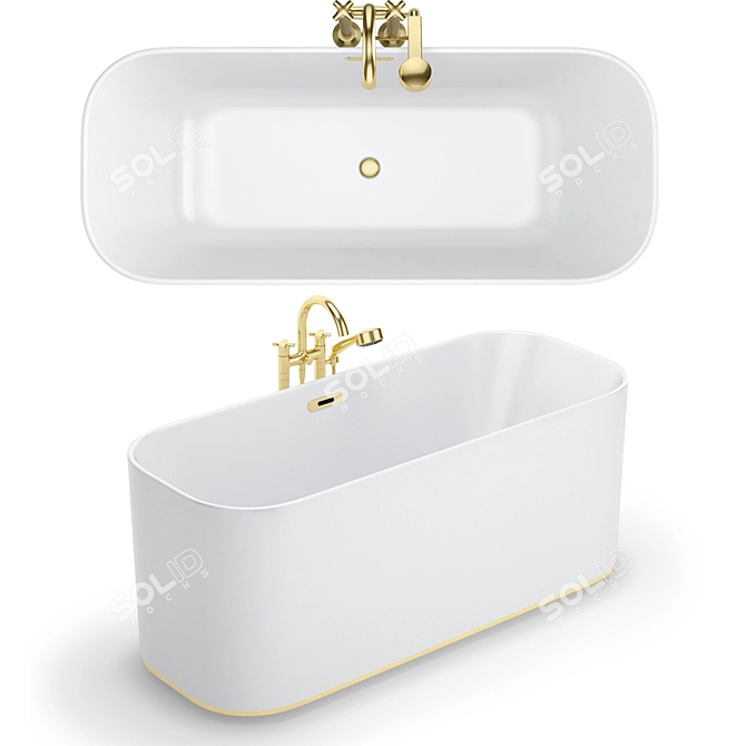 Luxury Bath Set | Gustavsberg, Ideal, Villeroy & Boch 3D model image 4