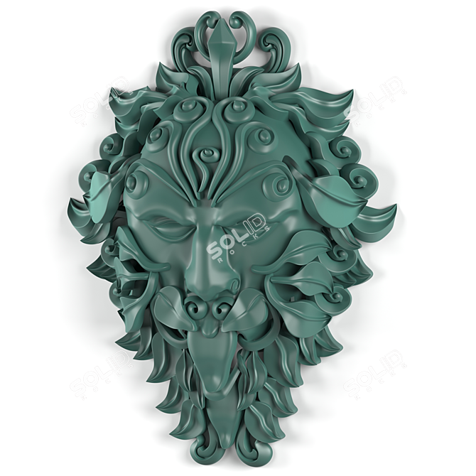  Rustic Green Man Statue: Symbol of Rebirth 3D model image 1