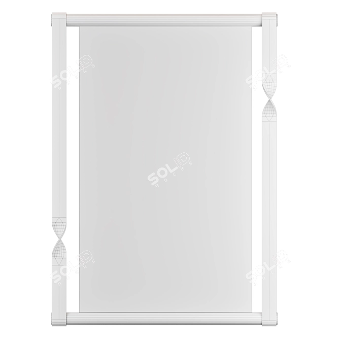 Golden Twisted Frame Midcentury Mirror 3D model image 3