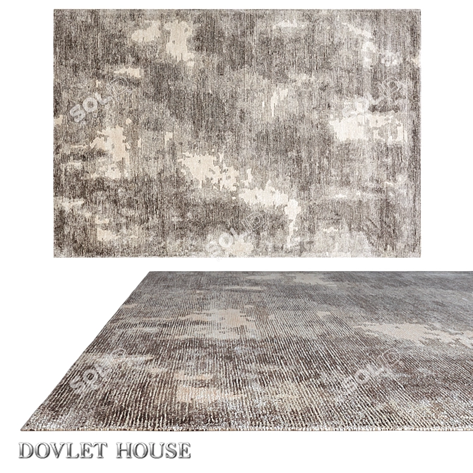 Luxurious Silk Blend Carpet by DOVLET HOUSE 3D model image 1