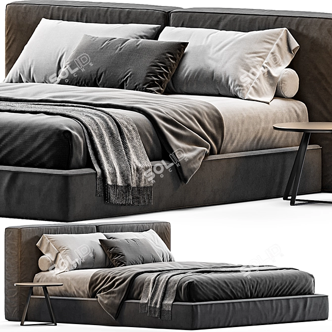 Contemporary Flann Bed: Ditre Italia 3D model image 1