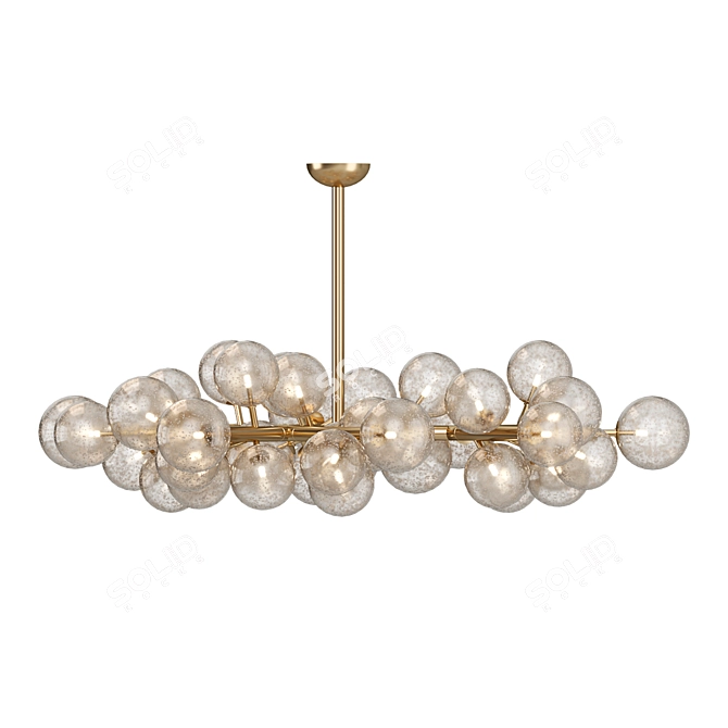 Ethereal Murano Glass Snowflake Chandelier 3D model image 2