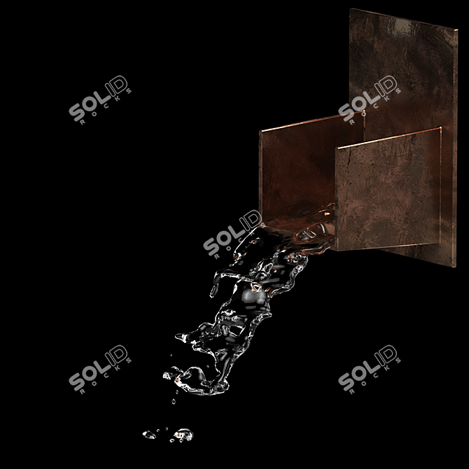 Custom Exterior Garden Fountain 3D model image 4