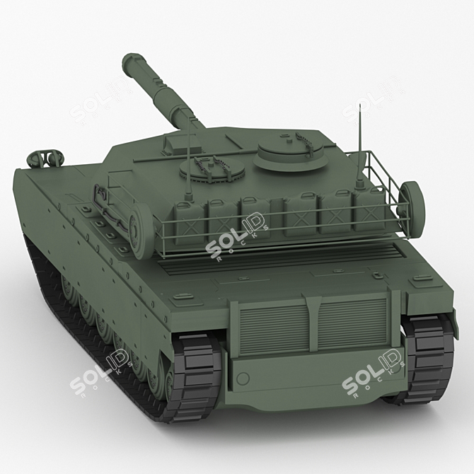 Sleek Tank Model Kit 3D model image 2