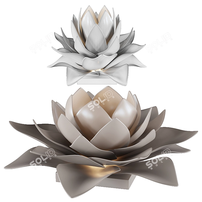 Lotus Blossom Table Lamp 3D model image 4