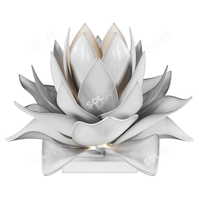 Lotus Blossom Table Lamp 3D model image 2