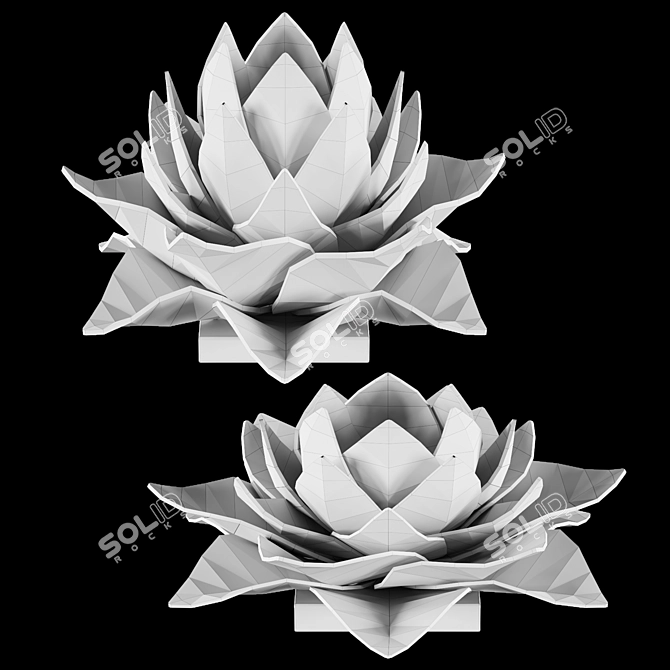 Lotus Blossom Table Lamp 3D model image 3