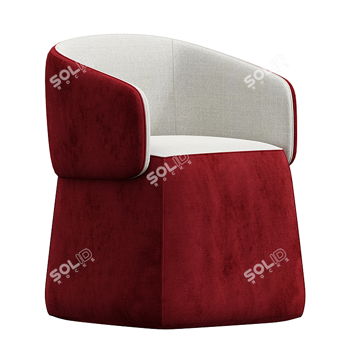 Sleek and Stylish Chick Pouf 3D model image 1