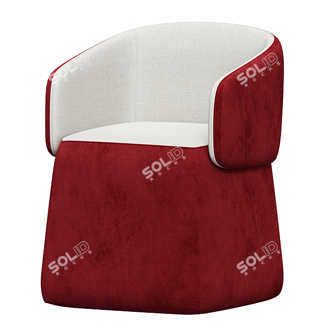 Sleek and Stylish Chick Pouf 3D model image 2