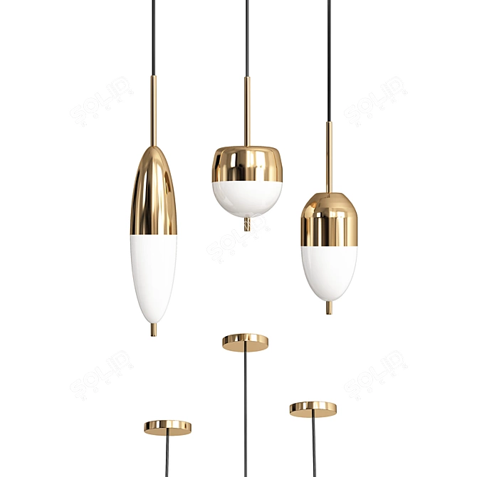 Sleek Malle Design Lamps 3D model image 1