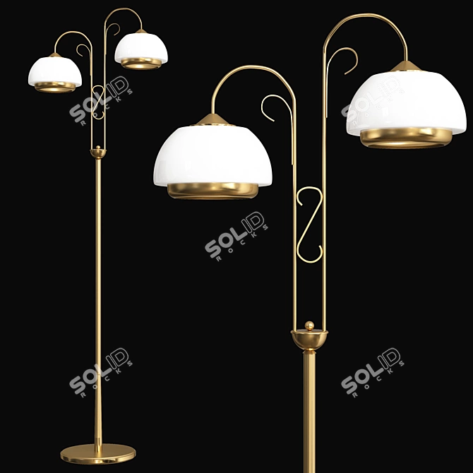 Elegant Alfa Paris Chandelier 3D model image 2