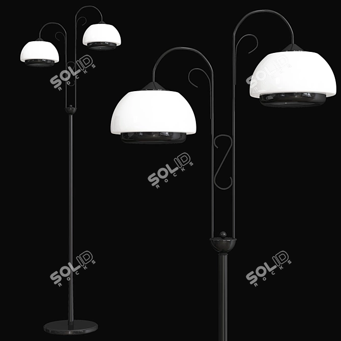 Elegant Alfa Paris Chandelier 3D model image 4