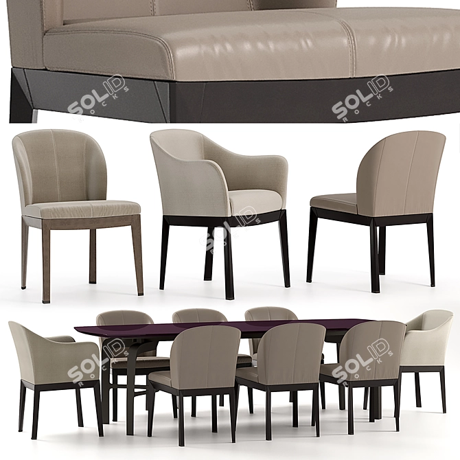 Giorgetti Normal Table Set 3D model image 5