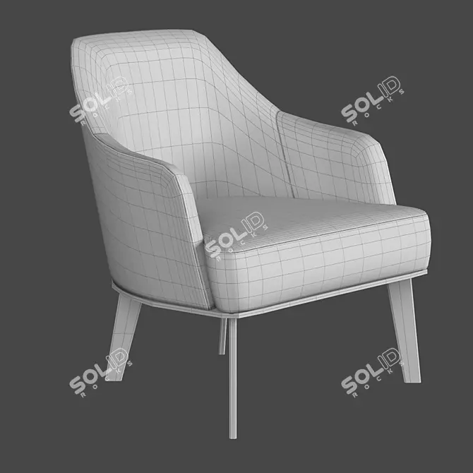 Poliform Jane Armchair: Sleek and Stylish Seating Solution 3D model image 2