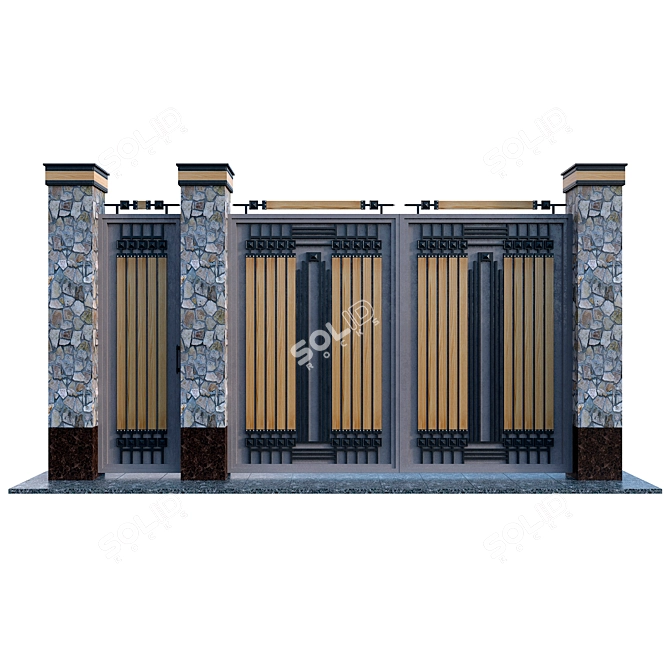 Ethnic Style Gates 3D model image 2