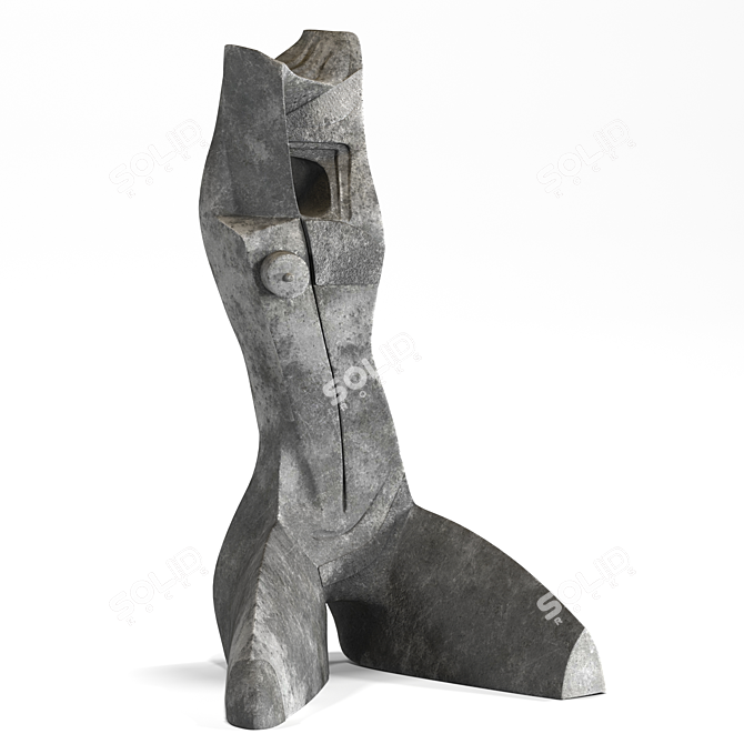 Geometric Nude Sculpture by Claudio Nicoli 3D model image 2