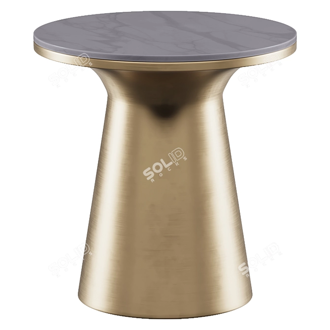 Marble Pedestal Side Table 3D model image 1