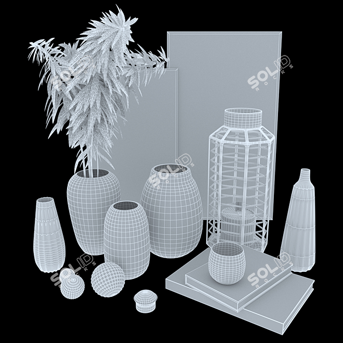 Elegant Decor Set: 48 Pieces 3D model image 3