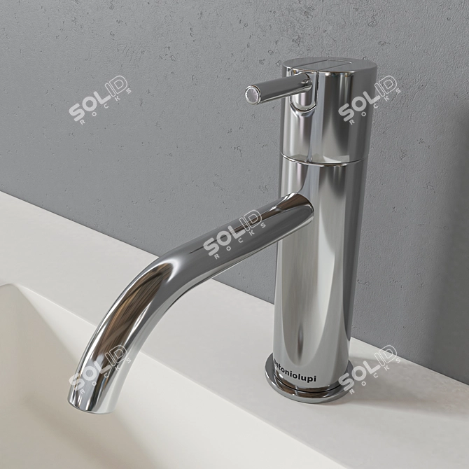 Antonio Lupi Panta Rei 01: Sleek Designer Sink and Mirror Set 3D model image 4