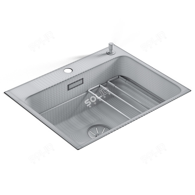 Blanco ETAGON 500-IF/A: Sleek and Functional Sink 3D model image 4