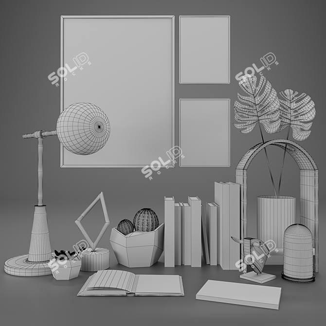 Exquisite Home Décor Set 3D model image 6