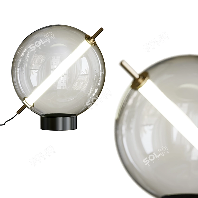 Minimalist Table Lamp: Various Sizes & Formats 3D model image 2