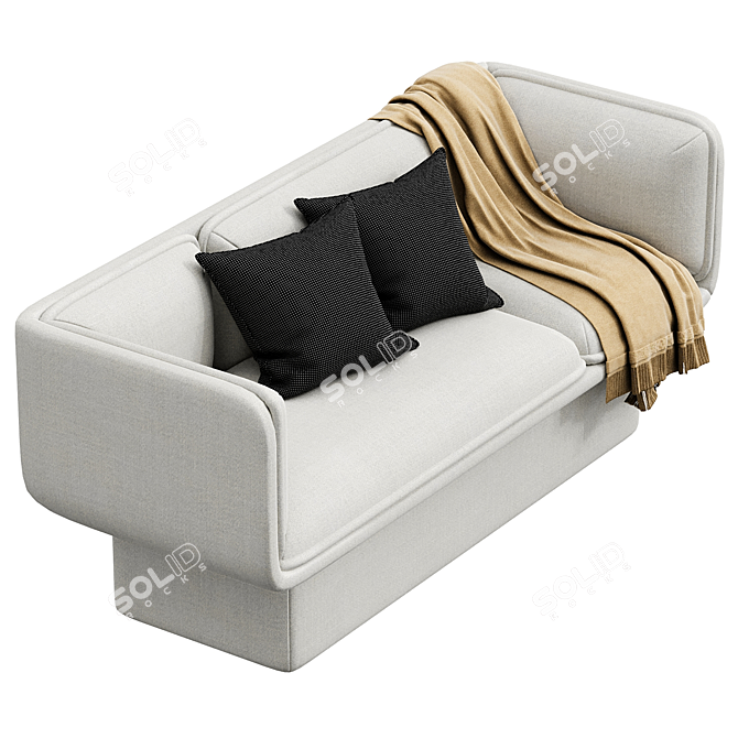 Modern Blue Block Sofa, Studio Mut 3D model image 2