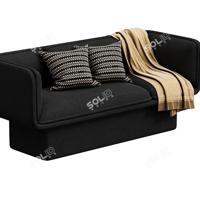 Modern Blue Block Sofa, Studio Mut 3D model image 3