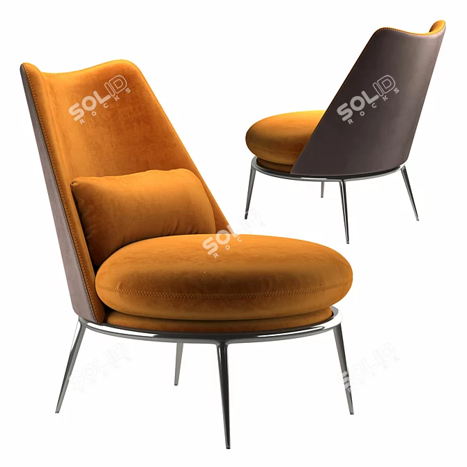 Aurora Cantori Armchair: Stylish and Comfortable 3D model image 1